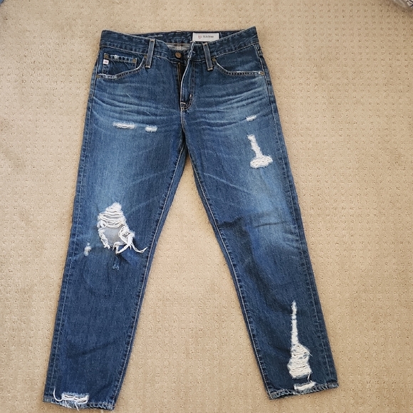 AG Adriano Goldschmied Dark Blue Denim Jeans - Picture 1 of 6